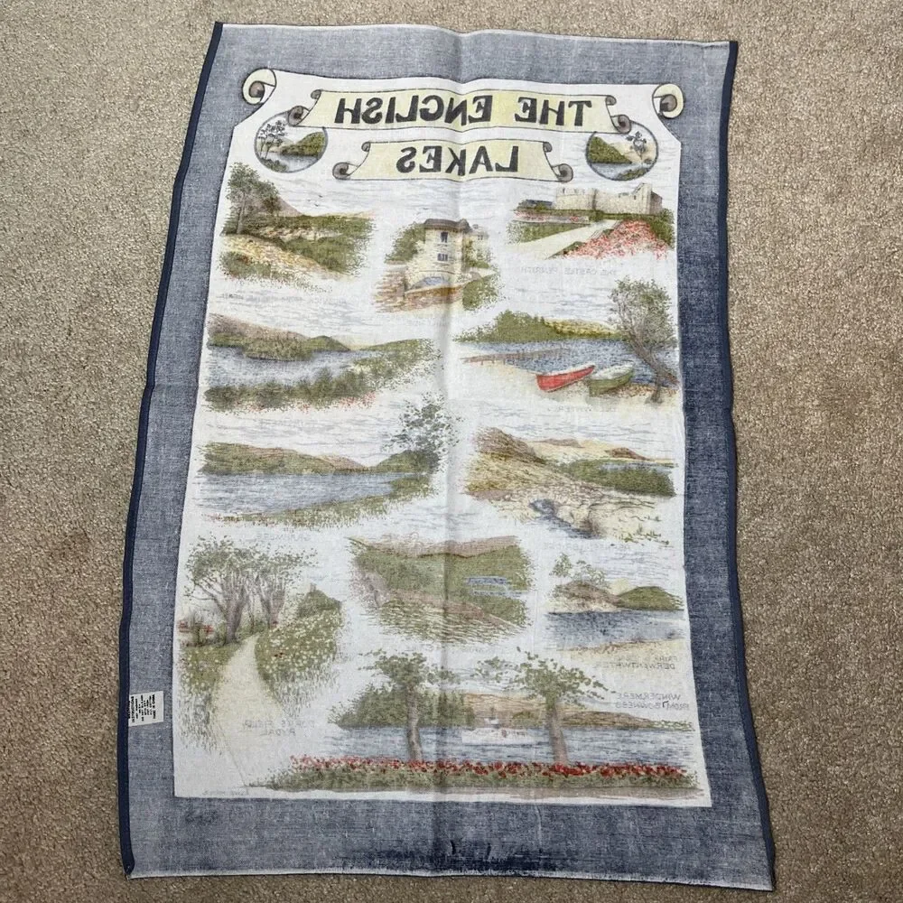 3 VTG English British Tea‎ Towels Lake District Lancashire Clive Mayor Unused